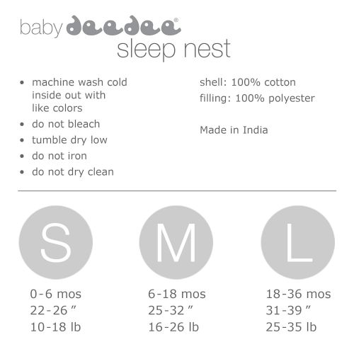  Baby deedee Baby Deedee Sleep Nest Sleeping Sack, Warm Baby Sleeping Bag fits Newborns and Infants