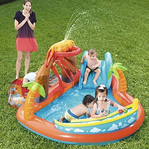 인플레터블 Baby inflatable ZDYG Child Inflatable Swimming Pool ，Baby Inflatable Bathtub Outdoor Summer PVC Paddling Pool, Family Backyard Kids Fun Paddling Pools-265x265x104cm