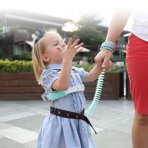  [아마존베스트]BabyAntiLost 2 in 1 Baby Leash Toddler Anti Lost Wrist Link and Vest Harness with Child Lock (Mint Green, 6.5ft Length)