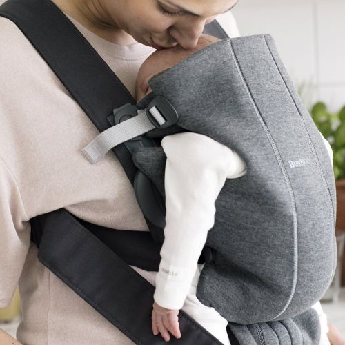  BabyBjoern Baby Carrier Mini in 3D Jersey - Dark Grey