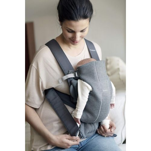  BabyBjoern Baby Carrier Mini in 3D Jersey - Dark Grey