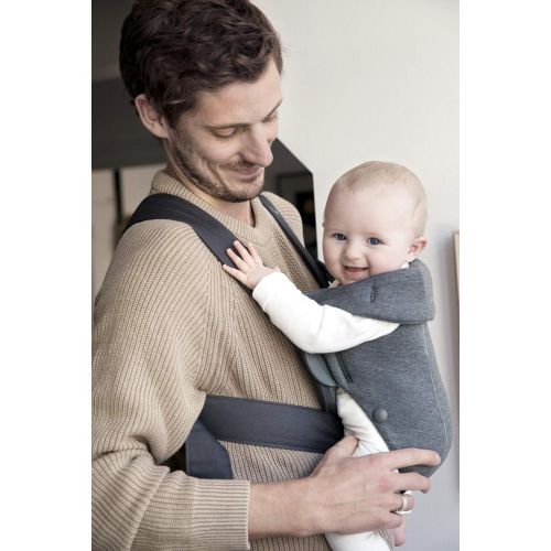  BabyBjoern Baby Carrier Mini in 3D Jersey - Dark Grey