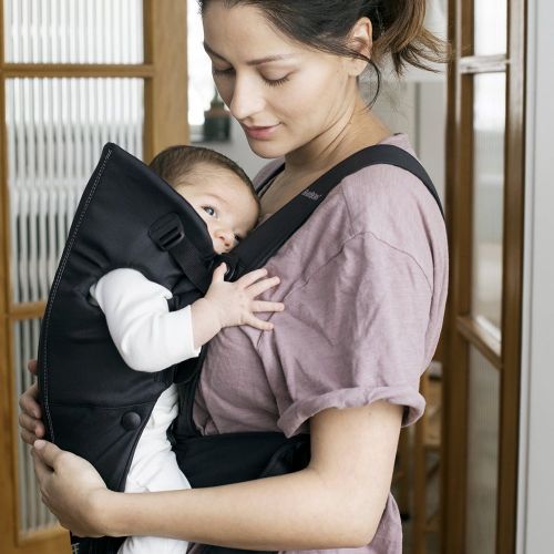  BabyBjoern BABYBJOERN Baby Carrier Mini, Cotton, Black