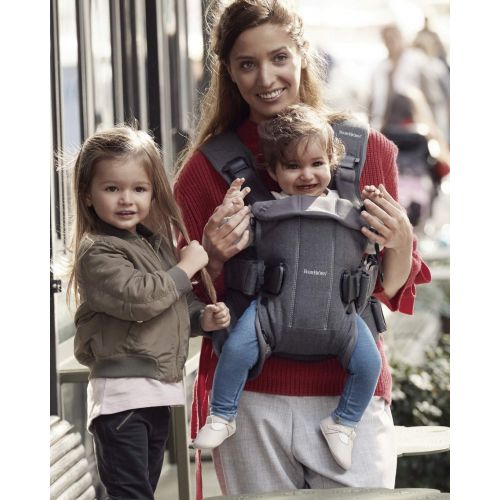  BabyBjoern BABYBJOERN New Baby Carrier One 2019 Edition, Cotton, Denim Grey/Dark Grey