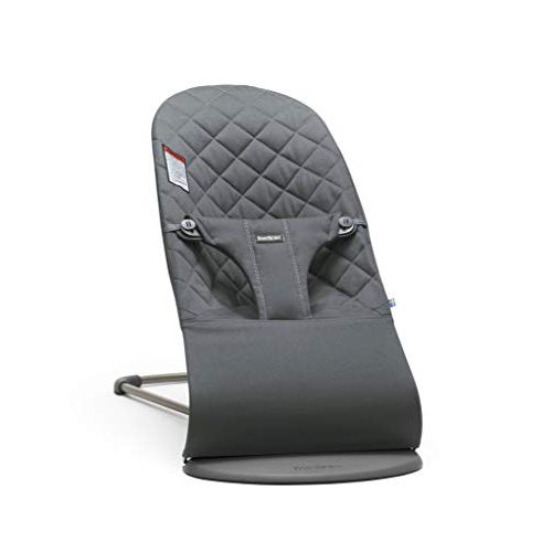  [아마존베스트]BabyBjoern BABYBJOERN Bouncer Bliss, Quilted Cotton, Anthracite