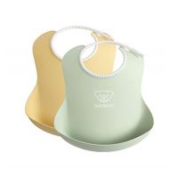 BABYBJOERN Baby Bib, 2-Pack, Powder Yellow/Green