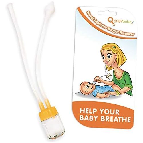  [아마존베스트]BabyBubz Baby Nasal Aspirator Clears Mucous & Sinus Congestion - Hospital Grade Booger Remover is Safe, BPA...