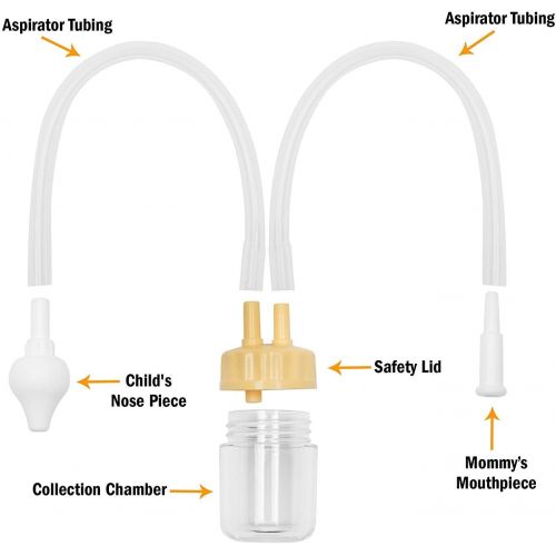  [아마존베스트]BabyBubz Baby Nasal Aspirator Clears Mucous & Sinus Congestion - Hospital Grade Booger Remover is Safe, BPA...