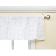 Baby Doll Bedding Layered Window Valance, White