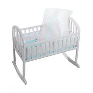 BabyDoll Bedding Baby Doll Bedding Soho Cradle Bedding Set with 100% cotton trellis design sheet, Navy