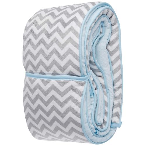  BabyDoll Bedding Baby Doll Minky Chevron Mini CribPort-A-Crib Bedding, Pink