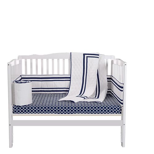  BabyDoll Bedding Baby Doll Bedding Soho Mini Crib Port-a-Crib Bedding Set with 100% cotton trellis design sheet, Grey