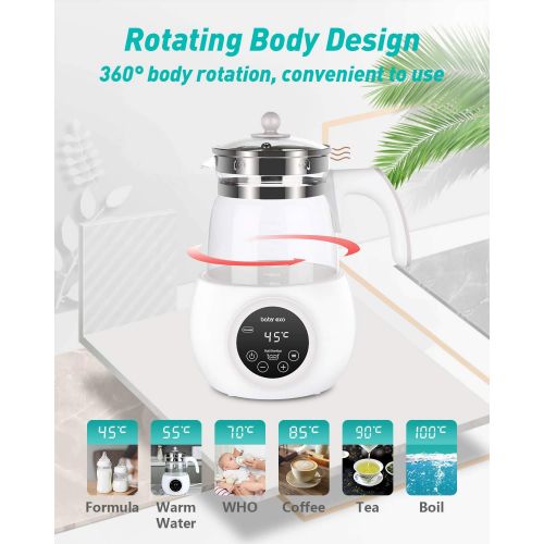  [아마존베스트]BabyEXO Baby EXO Baby Formula Kettle Precise Temperature Formula Mixing Ready Water Kettle, 24 Hours Fresh Warm Bottle Maker,1.2L Baby Formula Maker,BPA-Free,Boil-Dry Protection,Faster Tha