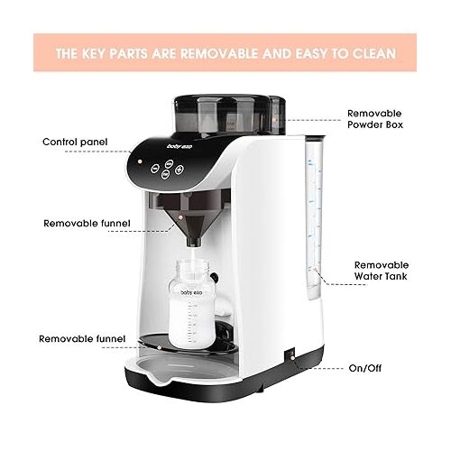  Formula Milk Dispenser, Automatic Electric Formula Mixer Warmer, Milking Machine for Baby - Easily Make Bottle with Automatic Powder Blending