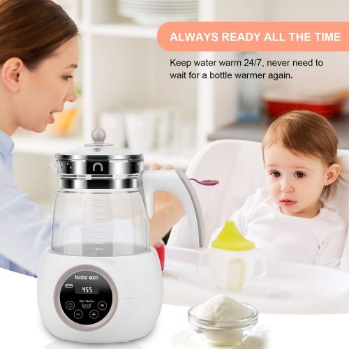  BabyEXO Baby Formula Kettle Precise Temperature Formula Mixing Water Kettle 24 Hours Baby Milk Warmer 1.2L Formula Maker BPA-Free Boil-Dry Protection Quick Bottle Warmer
