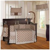 BabyFad Clover Brown 10 Piece Baby Crib Bedding Set