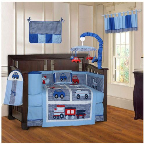  BabyFad Transport 10 Piece Baby Crib Bedding Set