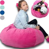 [아마존베스트]BabyKeeps Large Stuffed Animal Storage Bean Bag  “Soft ’n Snuggly” Corduroy Fabric Kids Prefer Over Canvas - Replace Mesh Toy Hammock or Net - Store Blankets/Pillows Too - 4 Colors