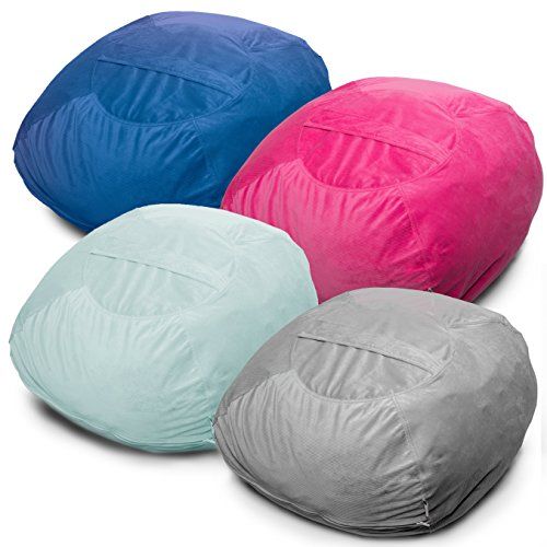  [아마존베스트]BabyKeeps Stuffed Animal Storage Bean Bag Chair Cover  “SOFT ’n SNUGGLY” Corduroy Kids & Toddlers Prefer Over Canvas - Replace Plush Toy Hammock or Net - Store Blankets & Pillows Too - Lar