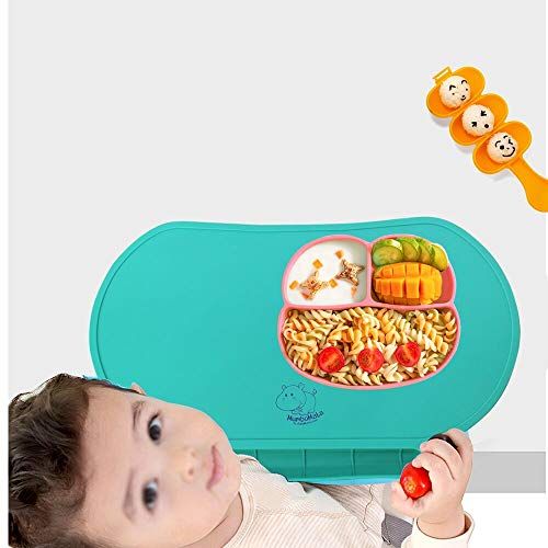  [아마존베스트]BabyMumbo Children Place Mat by Baby Mumbo, Premium Quality, Food Grade Silicone for Maximum Hygiene,...