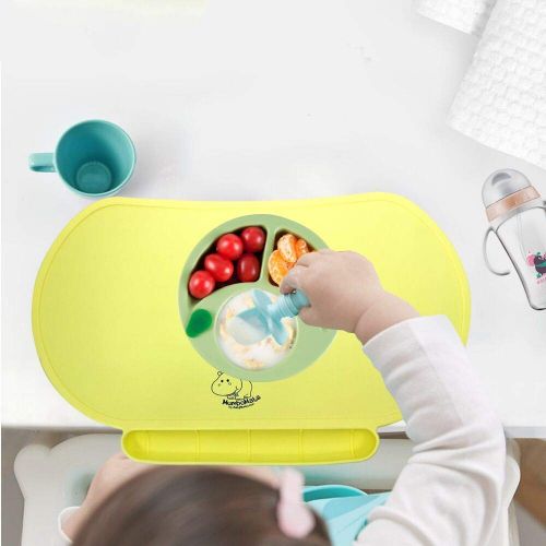  [아마존베스트]BabyMumbo Children Place Mat by Baby Mumbo, Premium Quality, Food Grade Silicone for Maximum Hygiene,...