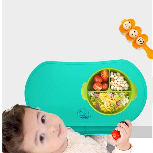  [아마존베스트]BabyMumbo Children Place Mat by Baby Mumbo, Premium Quality, Food Grade Silicone for Maximum Hygiene,...