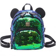 BabyPrice Small Sequins Backpack Glitter Cute Mouse Ear Purse Shoulder Bags for Womens Girls