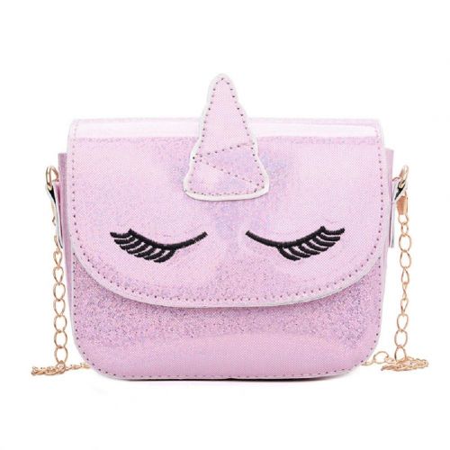  BabyPrice Kids Girls Toddler Holographic Unicorn Crossbody Purses Shoulder Messenger Chain Handbag