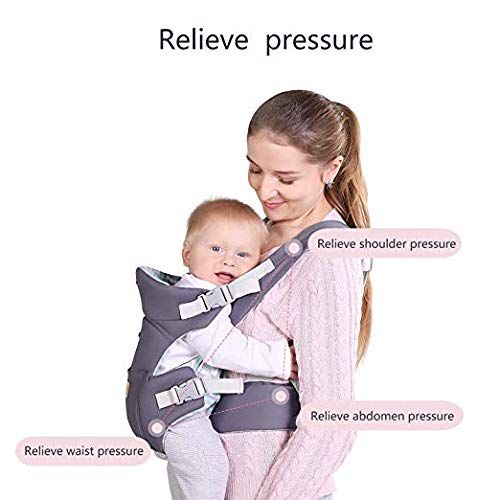 BabyPro Ergonomic Baby Carrier Wrap with Hip Seat, Soft, Breathable, Protective Cotton Hood 3D Baby Carrier Front and Back for Infants to Toddlers