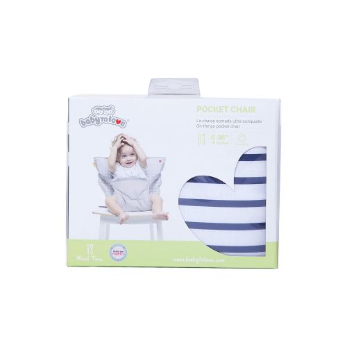  [아마존베스트]BabyToLove Baby-To-Love Pocket Chair, Portable High-Chair for Travel Toddler (Denim Edition)