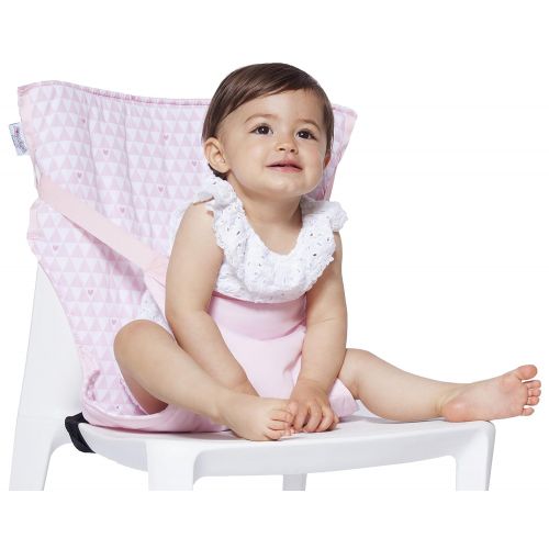  [아마존베스트]BabyToLove Baby-To-Love Pocket Chair, Girl Portable Baby Seat for Eating & Travel (Pink Hearts)