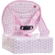 BabyToLove Baby-To-Love Easy Up, Portable High-Chair Girl Space Saver Feeding Booster Seat for Table (Pink Hearts)