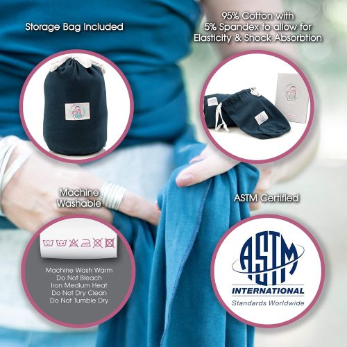  BabyWombWorld Baby Wrap Carrier Newborn Sling : Extra Soft Wraps and Slings for Safe Easy Wearing and Carrying of Babies, Newborns, Infant and Babywearing. Perfect Carriers for Baby Registry and