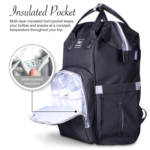  BabyX Diaper Bag Backpack with Multi-Function Waterproof Maternity Nappy Bags for Mom & Dad...