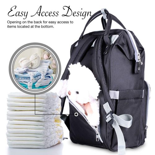  BabyX Diaper Bag Backpack with Multi-Function Waterproof Maternity Nappy Bags for Mom & Dad...