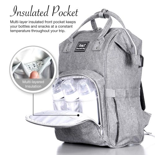  BabyX Diaper Bag Backpack with Multi-Function Waterproof Maternity Nappy Bags for Mom & Dad...