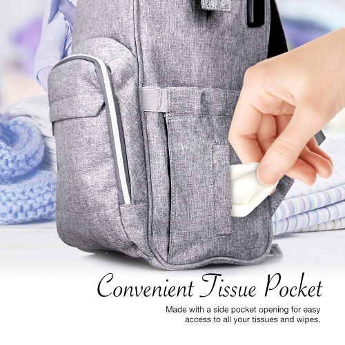  BabyX Diaper Bag Backpack with Multi-Function Waterproof Maternity Nappy Bags for Mom & Dad...