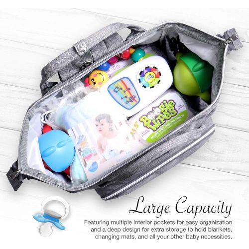  [아마존베스트]BabyX Diaper Bag Backpack with Multi-Function Waterproof Maternity Nappy Bags for Mom & Dad [Insulated Pocket] [Large Capacity] Travel Organizer Baby Care Changing Bag Durable and