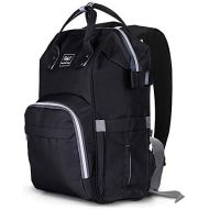 [아마존베스트]BabyX Diaper Bag Backpack with Multi-Function Waterproof Maternity Nappy Bags for Mom & Dad [Insulated Pocket] [Large Capacity] Travel Organizer Baby Care Changing Bag Durable and