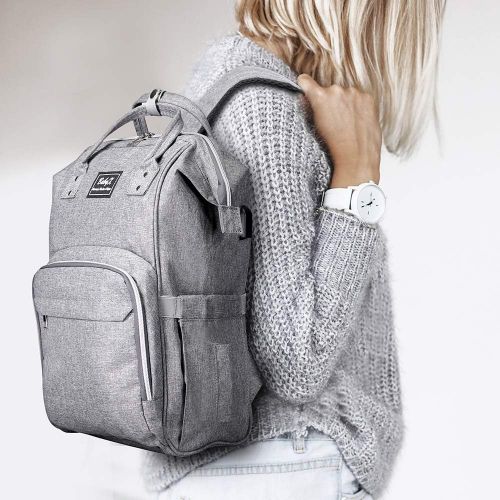  BabyX Diaper Bag Backpack Multifunction Maternity Travel Nappy Bags -Grey