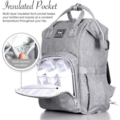  BabyX Diaper Bag Backpack Multifunction Maternity Travel Nappy Bags -Grey