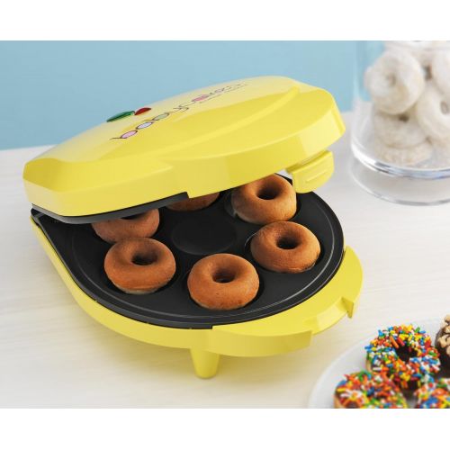  [아마존베스트]Babycakes DN-6 Mini Doughnut Maker, Yellow, 6 Donut