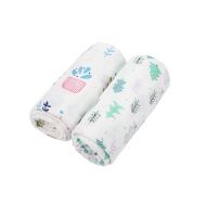 Babycat Muslin Swaddle Blanket 100% Soft Muslin Cotton 2 Pack 40x 44 Unisex for Baby Girl or Baby Boy