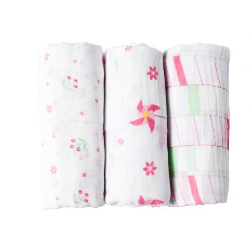 Babydiscovery Baby Swaddle Sampler - 3-Pack Newborn 100% Organic Cotton Muslin Swaddle Blankets Neutral...