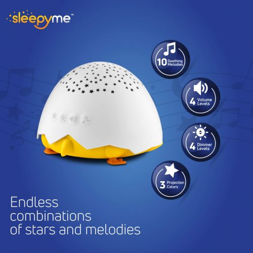  Babyfeel SleepyMe Smart Sleep Soother | White Noise Sound Machine | Baby & Toddler Star Projector | Baby Gifts | Portable Sleep Aid Night Light with 10 Songs for Crib | Shusher Sound Machin