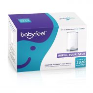 [아마존베스트]Dekor Plus Refills by Babyfeel | 4 Pack | Exclusive 30% Extra Thickness | New Powder Scent | Fits Dekor Plus Size Diaper Pails | Powerful Odor Elimination | Holds up to 2320 Diaper