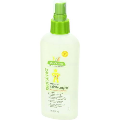 베이비가닉스 BabyGanics Conditioning Hair Detangler, 6 Fluid Ounce, Packaging May Vary