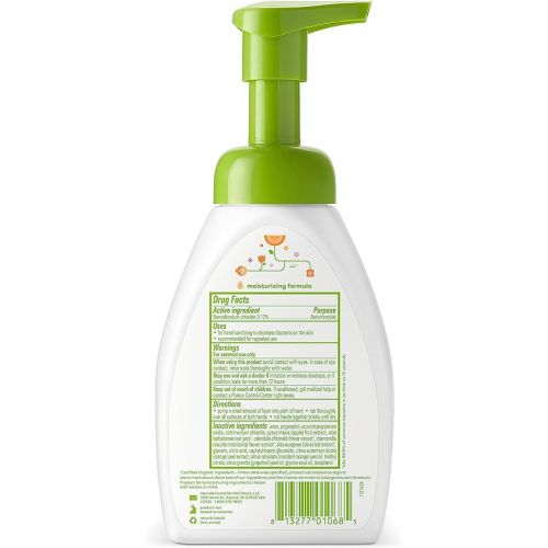 베이비가닉스 Babyganics Foaming Pump Hand Sanitizer, Alcohol Free, Mandarin, Kills 99.9% of Common Bacteria, Moisturizing, 8.45 Fl Oz (Pack of 3)