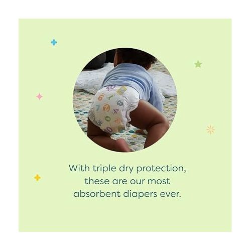 베이비가닉스 Babyganics Diapers, Size 1, 80 ct, Ultra Absorbent Diapers