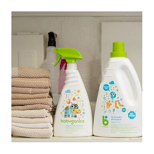 베이비가닉스 Babyganics Stain and Odor Remover, Fragrance Free, 32 oz